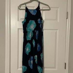 Loft tropical print midi dress